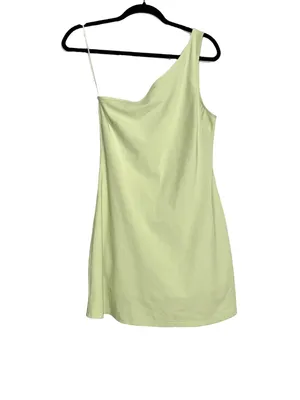 Abercrombie and Fitch Travelers One Shoulder Green Mini Dress with Shorts SMALL thumbnail 3