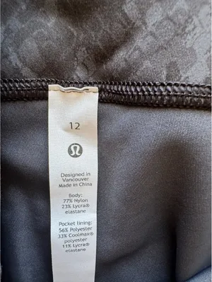 Lululemon Wunder Train High Rise 25” Hideaway Camo Black Size 12 NWT thumbnail 6