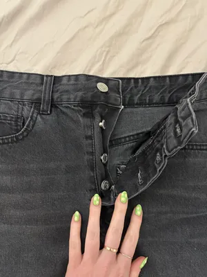 H&M Black Denim Mini Skirt thumbnail 4