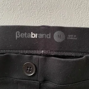 BetaBrand Classic Black Wide Leg Dress Pants Women’s Medium thumbnail 4