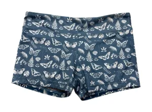 IAB‎ MFG Athletic Shorts 10 L Blue Butterfly No Ride Compression Workout Yoga thumbnail 1