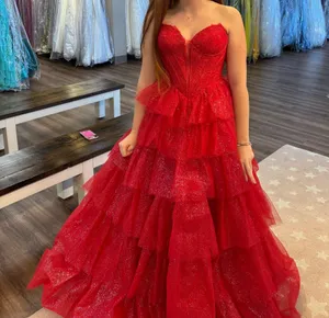 Red Sherri Hill Prom Dress thumbnail 1
