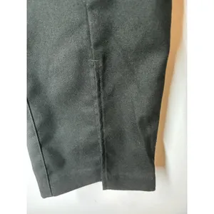 Abercrombie & Fitch Black Solid Ankle Pants Women Regular 31 Short Slit Ankle thumbnail 2