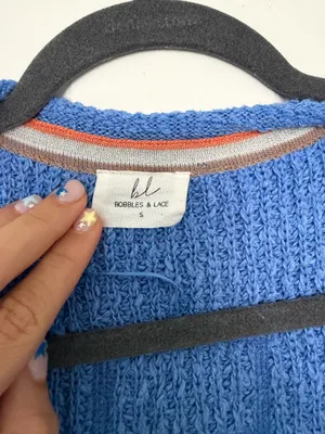Knit summer top Blue thumbnail 2