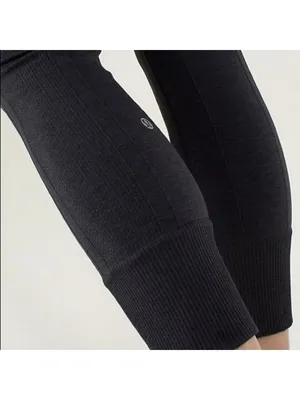 Lululemon Ebb to Street Legging 4 Heathered Black Seamless Mid Rise thumbnail 2