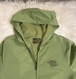 Roxy zip front stretch hooded fitted jacket L thumbnail 4