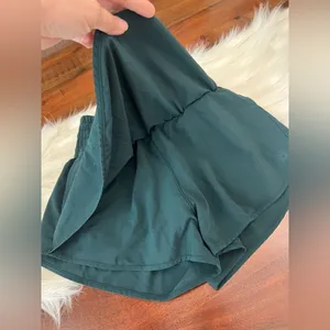 Offline by Aerie Skort Style Shorts XS Forest Green Biker Lined Pockets thumbnail 3