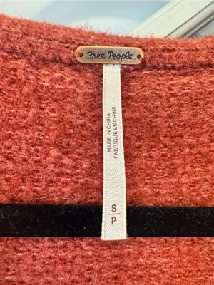 Free‎ People It's a Wrap Sweater in Rust - Small Oversized thumbnail 3