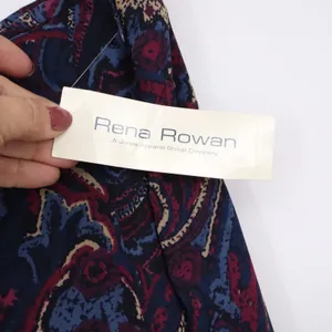 Rena Rowan Skirt Womens 14 Ink Mult Paisley A-Line Midi Chiffon NEW thumbnail 3