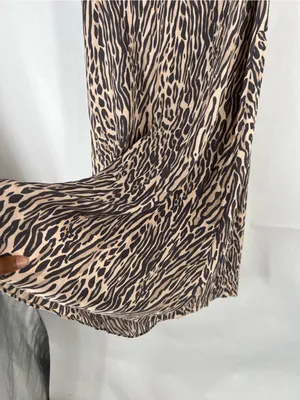 Aritzia Wilfred Cherie Midi Skirt Brown Black Animal Print Size 0 thumbnail 4