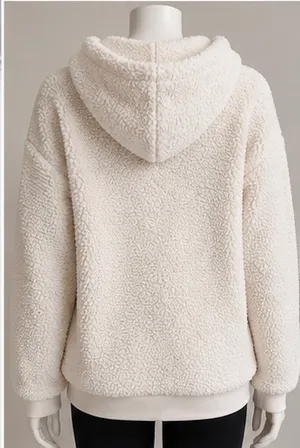 Victoria’s Secret PINK Cream Sherpa Hoodie Size S/PP thumbnail 4