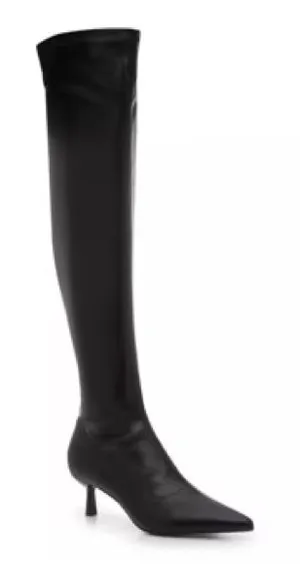 Madden Girl Deserai Over-The-Knee Kitten Heel Boots Size 7.5M thumbnail 1
