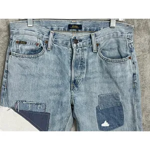Polo Ralph Lauren Avery Jeans Size 27 High Rise Button Fly Patchwork Ankle thumbnail 2
