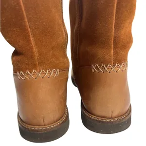 Clarks Glick Elmfield Tan Leather Suede Shearling Lined Mid Calf Boots 8M GUC thumbnail 12