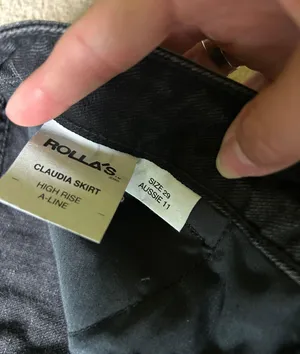 Rollas Black Jean Skirt thumbnail 4
