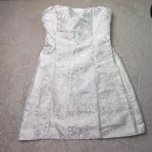 Peppermayo White Floral Jacquard Strapless Mini Dress thumbnail 2