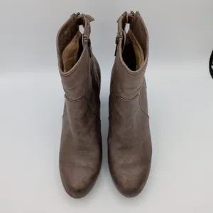 Frye Marissa Grey Leather Ankle Boots Buckle Block Heel Womens‎ 7M 3476922-GRY thumbnail 4