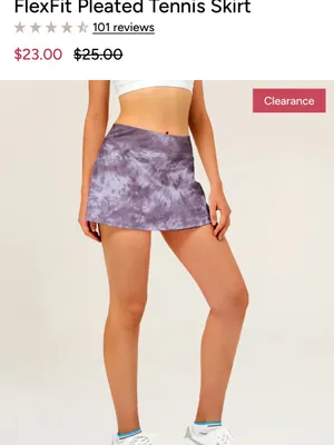 Stelle Pleated Tennis Skirt - Lavender & White Tie-Dye | Size Large thumbnail 3