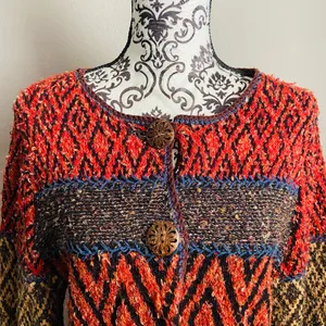 COLDWATER CREEK Multi pattern cardigan sweater thumbnail 3