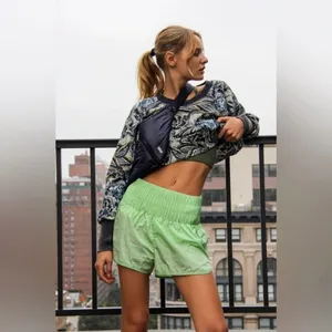 Free People On The Way Run Home ~ Bright Green ~ Size Large thumbnail 2