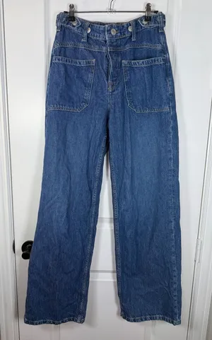 We The Free High-Rise Wide-Leg Utility Jeans thumbnail 1