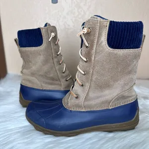 SPERRY TOP SIDER SYREN MISTY Women's Waterproof Duck Fleece Lined Boots Size 8 thumbnail 1