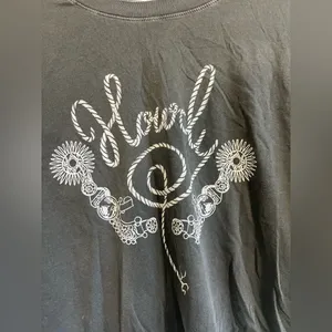Howdy Crop Boyfriend Tee In Vintage Black thumbnail 3
