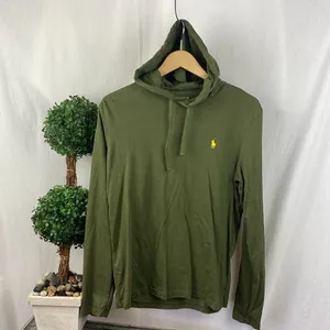 Ralph Lauren Polo Women's Olive Green Long Sleeve Hoody Top S thumbnail 2