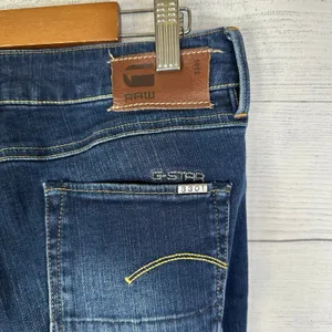 G Star Raw Women size 28 29 Dark Wash 3301 Low Rise Straight Leg Jeans thumbnail 7