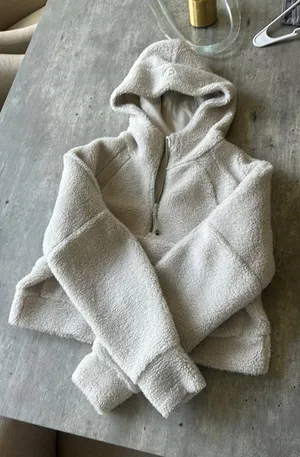 Lululemon Scuba Half-Zip Oversized XS/S Hoodie off white fleece thumbnail 1