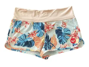Roxy Pink and blue shorts, drawstring waist, excellent condition, size small Measurements: Waist: side to side 13-14 inches Rise: 9 inches Inseam: 2 inches thumbnail 1