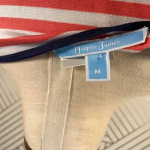 Draper James Stripe Ponte‎ A-Line Dress Navy Coral thumbnail 10