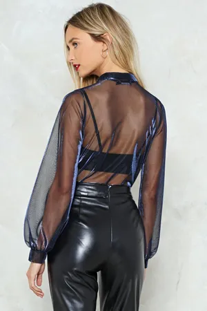 Nasty Gal Are You Sheer Hun Mesh Bodysuit thumbnail 4