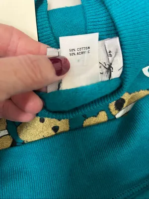 Vintage Mervyn's Teal Crewneck Sweater - Graphic Bear Fitness Design size L thumbnail 5