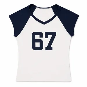 Aritzia 67 blue and white graphic tee thumbnail 1