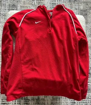 Red Nike Dri-Fit fleece Pullover  thumbnail 1