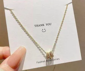 Gold ring pendant necklace women's fashion thumbnail 2
