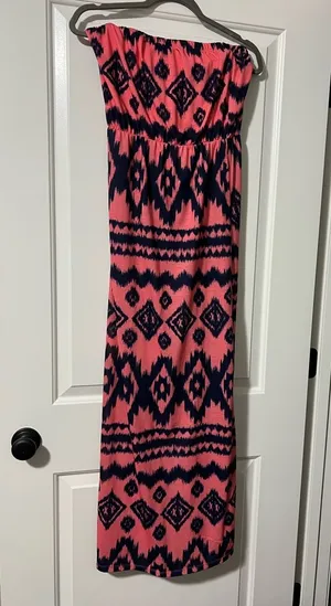 Almost Famous Strapless Maxi Dress thumbnail 1