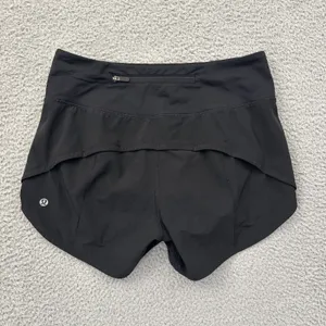 Lululemon Speed Up Shorts Mid Rise 4" Black Athletic Athleisure Women's 4 thumbnail 2