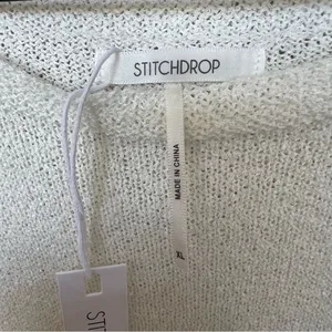 StitchDrop NWT Nantucket Sleeveless Knit Sweater Dress Optic White Size XL thumbnail 5