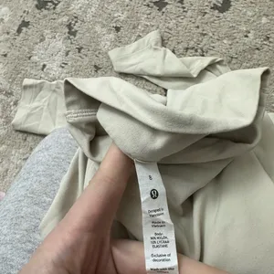 Lululemon All Aligned Mock Neck Long Sleeve Shirt Size 8 - White Opal thumbnail 5
