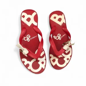 Y2K BCBG Red Mcbling Bimbo Goth Monogram Flip Flop Sandals Shoes Flats Platform Chunky Wedges Lug Sole Thong Slippers Ribbon Bow #Festival #Vacation #Fairycore #Whimsygoth #Scene Grunge Measurement in pics thumbnail 2