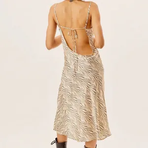 For Love & Lemons Joselyn Slip Midi Dress in Zebra Tiger Print size Small $135 thumbnail 3