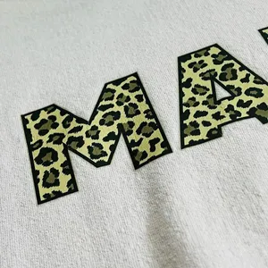 MAMA Crewneck Medium Mom Pull Over Top in Light Pink / Lavender Gildan thumbnail 4