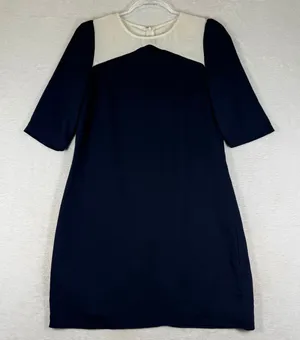 Sugarhill Boutique Navy Blue White Colorblock Shift Dress US 2 UK 8 Mod Retro thumbnail 1