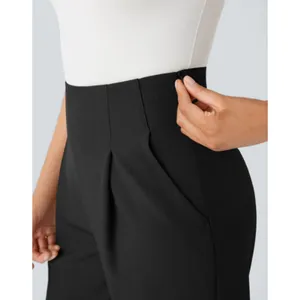 Halara High Waisted Shirred Pocket Tapered Straight Leg 7/8 Length Work Pants M thumbnail 11