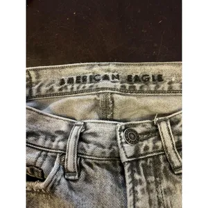 American Eagle Outfitters Mom Jeans Womens 00 Gray Acid Wash Distressed Denim thumbnail 7