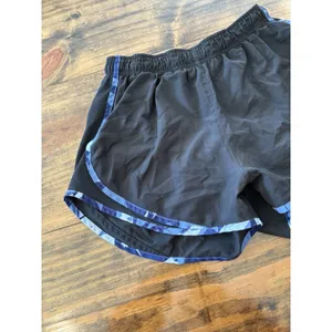 Nike Women's Dri-FIT Running Workout Shorts - Size Medium Black & Blue thumbnail 3