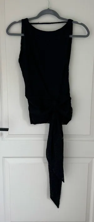 AFRM Batya Asymmetric Knotted Lace Boatneck Tank Top thumbnail 1