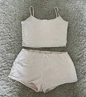 Light pink pointelle set thumbnail 1